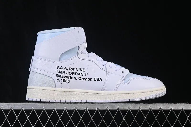 All categories Air Jordan Jordan series basketball shoes Air Jordan 1 High LW version Off White x Air Jordan OW AJ1 Joe 1 joint white high-top basketball shoes AA3834-100